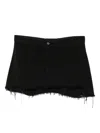 Balenciaga Black Fringed Skirt In Black
