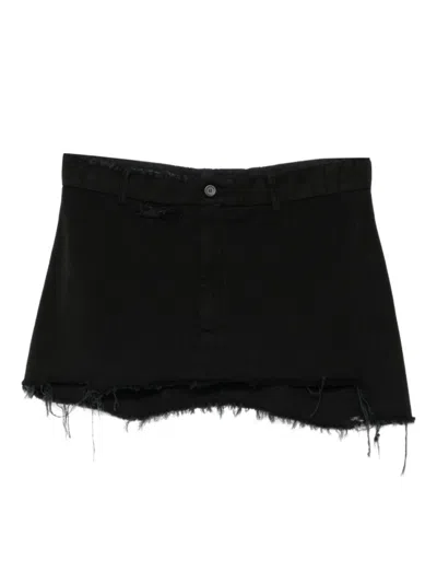 Balenciaga Black Fringed Skirt