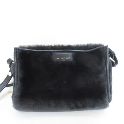 Pre-owned Balenciaga Black Fur Shoulder Bag ()