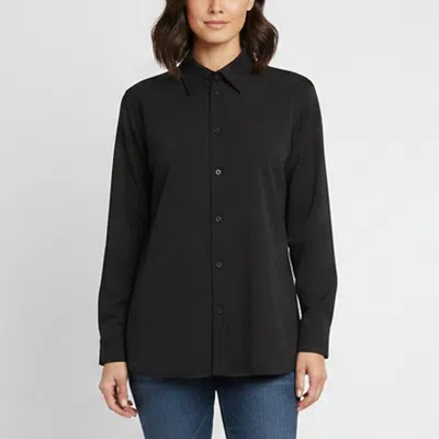Pre-owned Balenciaga Black Gabardine Long Sleeve Fluid Shirt S