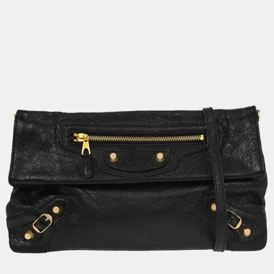Pre-owned Balenciaga Black Giant Envelope Clutch Bag