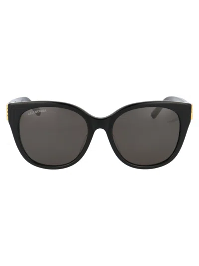 Balenciaga Black Gold Grey Acetate Sunglasses