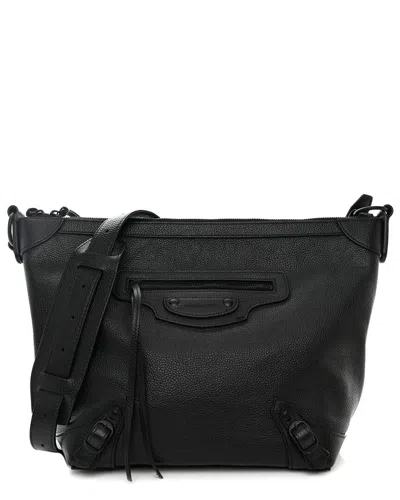Balenciaga Black Grained Calfskin Leather Small Neo Classic Hobo Bag (authentic Pre-loved)