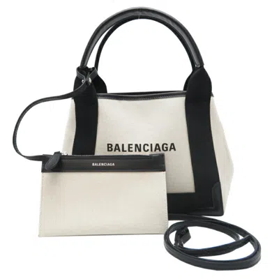 Pre-owned Balenciaga Black Gray Canvas Tote Bag ()