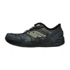 Balenciaga Hamptons Worn-out Low-top Leather Sneakers In Black