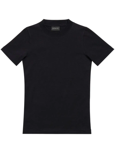 Balenciaga Handwritten T-shirt Mit Strass In Black
