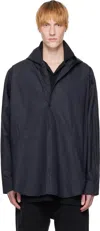 Balenciaga Black Hooded Shirt In 1055