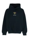 Balenciaga Black Hoodie With Fixed Hood And Logo Print On The Front In Cotton Man In Black