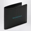 Balenciaga Black Horizontal Wallet With Logo Men