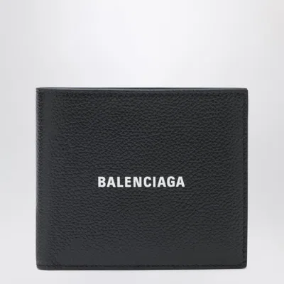 Balenciaga Black Horizontal Wallet With Logo