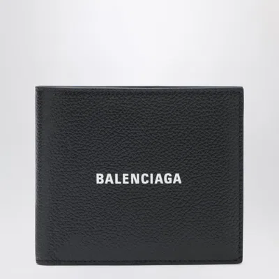 Balenciaga Black Horizontal Wallet With Logo