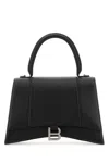Balenciaga Hourglass Handbag With Structured Silhouette And Top Handle In Black