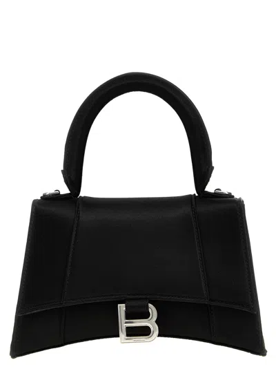 BALENCIAGA BLACK HOURGLASS S HANDBAG