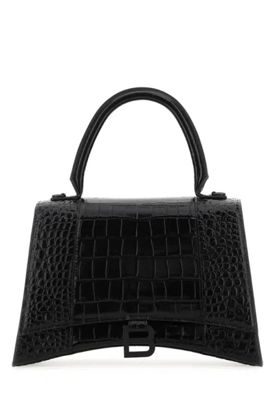 Balenciaga Black Hourglass Satchel Bag