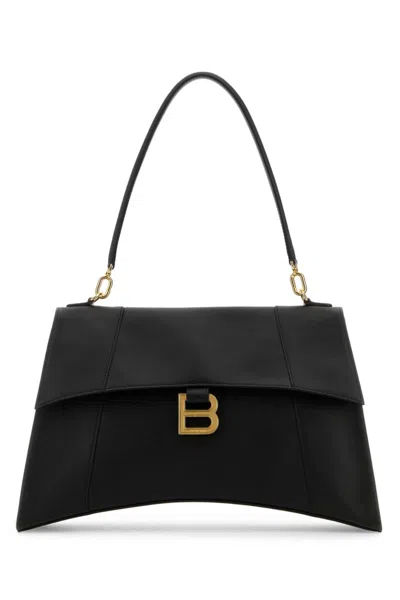 BALENCIAGA BLACK HOURGLASS SHOULDER BAG