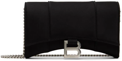 Balenciaga Black Hourglass Wallet On Chain Bag In 1000 Black