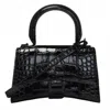Balenciaga Black Hourglass Xs Shoulder Bag In Black