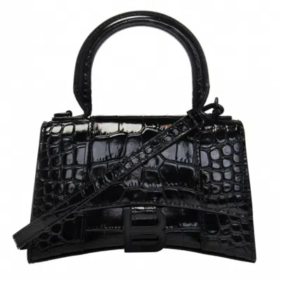 Balenciaga Black Hourglass Xs Shoulder Bag