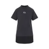 Balenciaga Women Hybrid T-shirt Dress With Sport Icon Logo In Gray