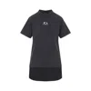 Balenciaga Women Hybrid T-shirt Dress With Sport Icon Logo In Black