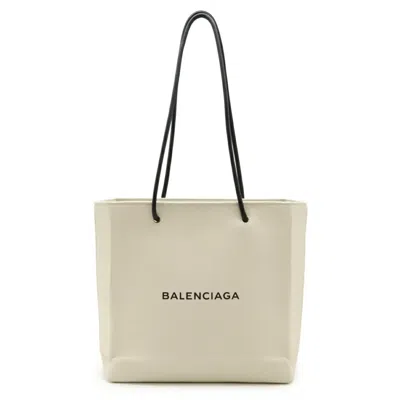 Pre-owned Balenciaga Black Ivory Leather Shoulder Bag Tote Bag ()