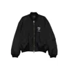 Balenciaga Black Nylonbomber Jacket In Black