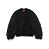 Balenciaga Draped Black Bomber Jacket In Technical Micro-faille In Black