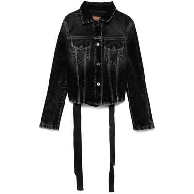 BALENCIAGA BALENCIAGA BLACK JACKETS - DENIM JACKETS WOMEN