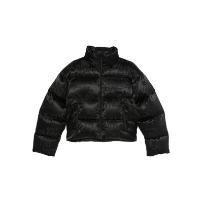 Balenciaga Cropped Puffer Clothing In Black