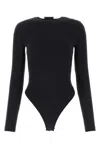 Balenciaga Black Jersey Outside Loop Bodysuit In 1000