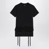 Balenciaga Lace Up Back Bow Detail T-shirt In Black