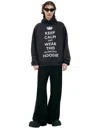 Balenciaga 'keep Calm' Hooded In Black