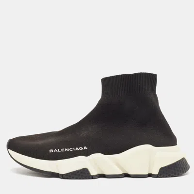 Pre-owned Balenciaga Black Knit Fabric Speed Sock Sneakers Size 36