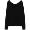 Balenciaga Fine-knit Sweater In Black
