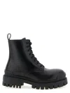 Balenciaga Leather Boots With Maxi Rubber Sole In Black