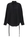 Balenciaga Lace Up Shirt And Blouse Black In Black
