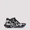 Balenciaga Mesh Runner Sneakers Embossed Size In Black