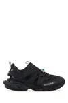 Balenciaga Black Mesh And Rubber Track Sneakers In Multi