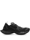 Balenciaga Black Mesh And Rubber Circuit Sneakers In Black