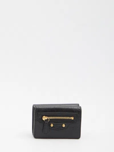 Balenciaga Black Lamb Leather Le City Mini Wallet