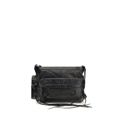 Balenciaga Black Lamb Ovis Aries Aries Shoulder Bag