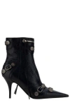 BALENCIAGA ELEVATED LUXE LEATHER HEELED BOOTS FOR WOMEN