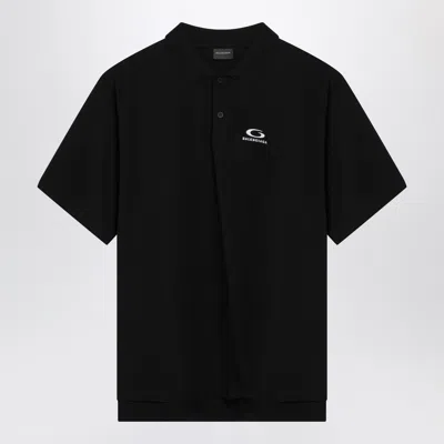 Balenciaga Black Laurel Classic Regular Polo Shirt