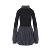 Balenciaga Layered Sweater Featuring Collared Neck In Black