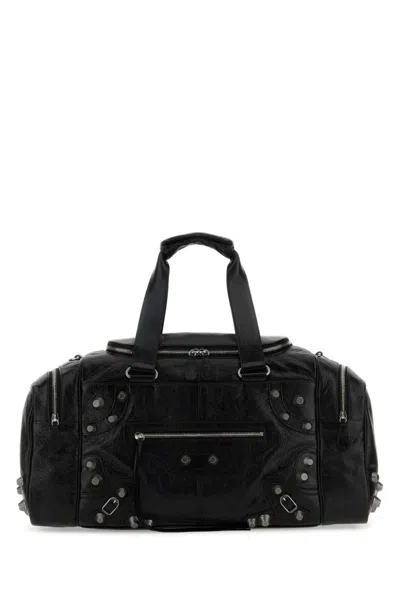 BALENCIAGA BLACK LE CAGOLE DUFFLE BAG