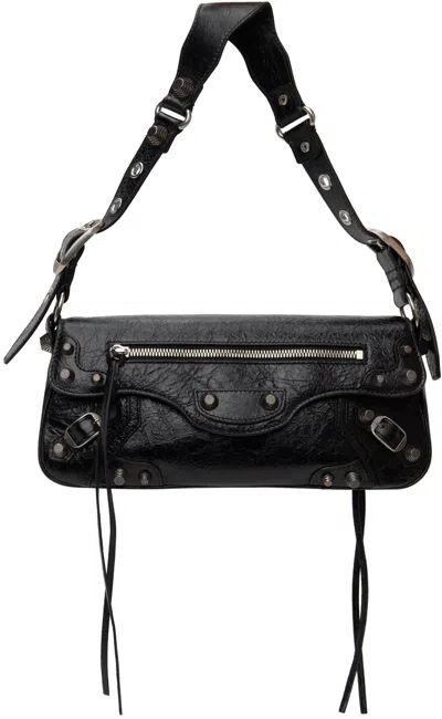 Balenciaga Small Le Cagole Leather Sling Bag In 1000 Black