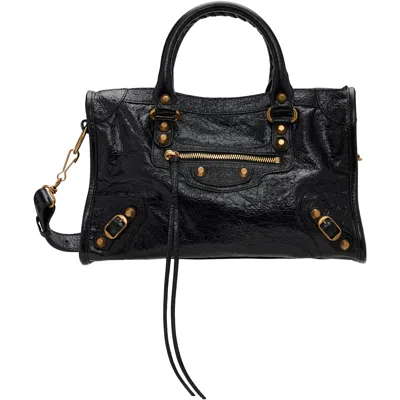 Balenciaga Black 'le City' Arena Lamb Bag In 1000 Black