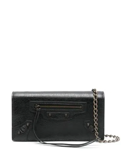 Balenciaga Le City Wallet On Chain Bags In Black