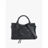 Balenciaga Womens Black Le City Mini Leather Top-handle Bag In Black