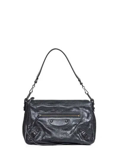 Balenciaga Black Le City Moto Small Crossbody Bag
